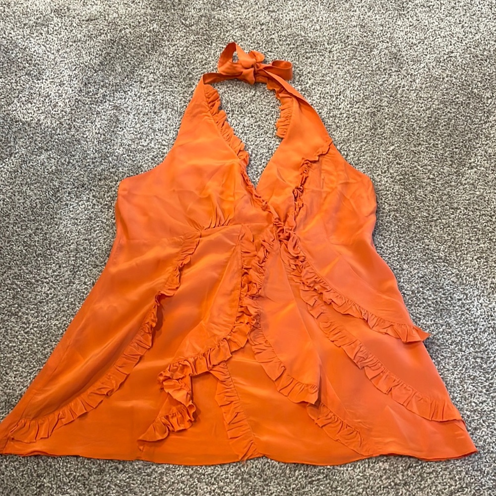 Beautiful BCBG orange halter top
